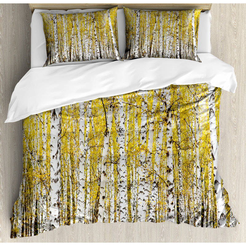 Rustic Polyester Floral Duvet Cover, Queen Duvet Cover + 2 Shams