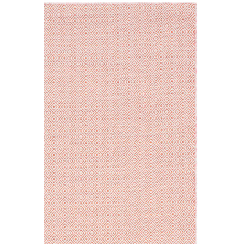 Hukill 230 Area Indoor/Outdoor Area Rug In Terracotta / Ivory, Square 6'5"