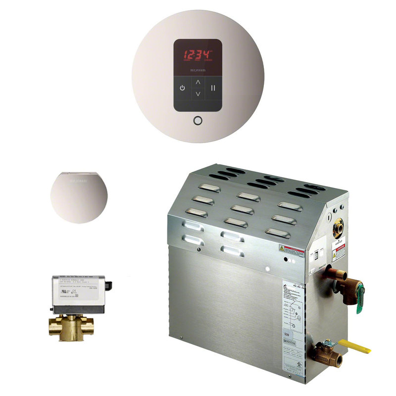 7.5kW Polished Chrome Steam Bath Generator Package