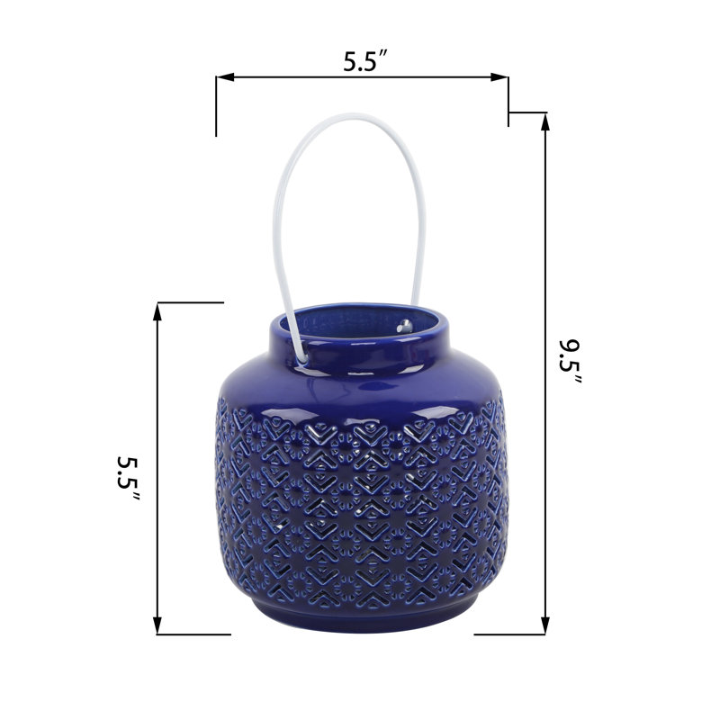 9.5'' H Concrete / Cement Tabletop Lantern