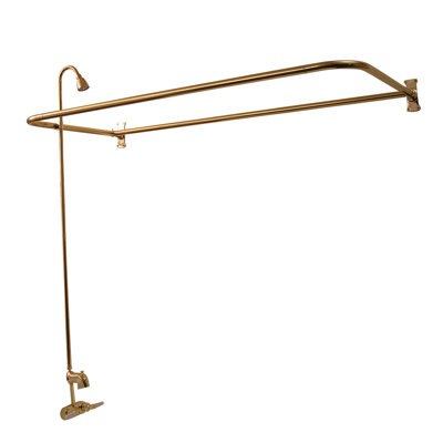 2 Handle Wall Clawfoot Tub Faucet with Diverter