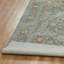 Tapis bleu à motif floral en cachemire Wallburg-857529594