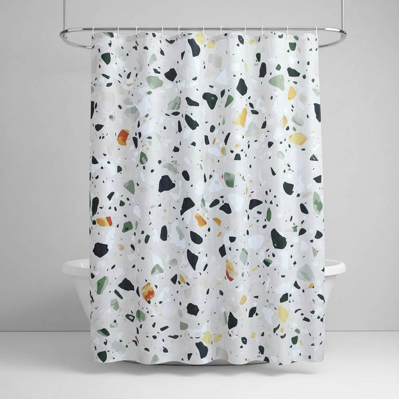 Terrazzo Anti-Mould Fabric Shower Curtain 180X180cm