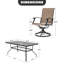 Ensemble repas d'extérieur 5 pièces, tissu en polyester enduit de PVC, structure en fer thermolaqué-1026101071-1027658903-1026101070