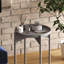 Table basse moderne grise 17,3 po x 22,4 po x 17,3 po | Fabrication 100% métal, poids léger à 5,3 lb | Conception élégante de couleur unie, parfaite pour les salons contemporains et les espaces de détente, durable et élégante-432009863