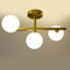 3-Light Glass Semi Flush Mount