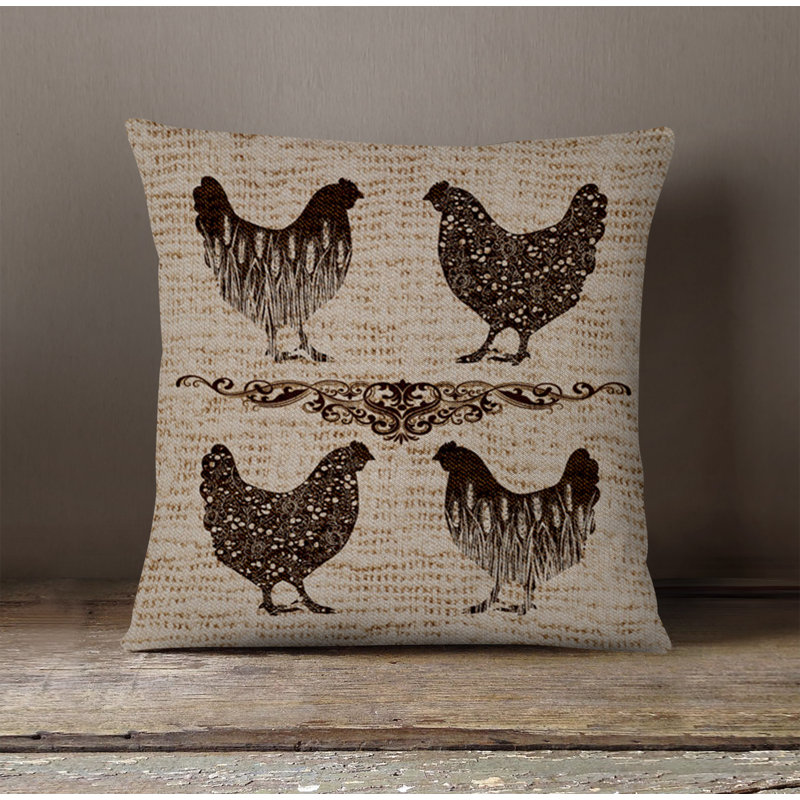 Throw Pillow With Insert, Brown 5, 18"H x 18"W