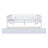 Full Size Wood Daybed With Trundle And Fence Guardrails, White-1887820088-1887820089