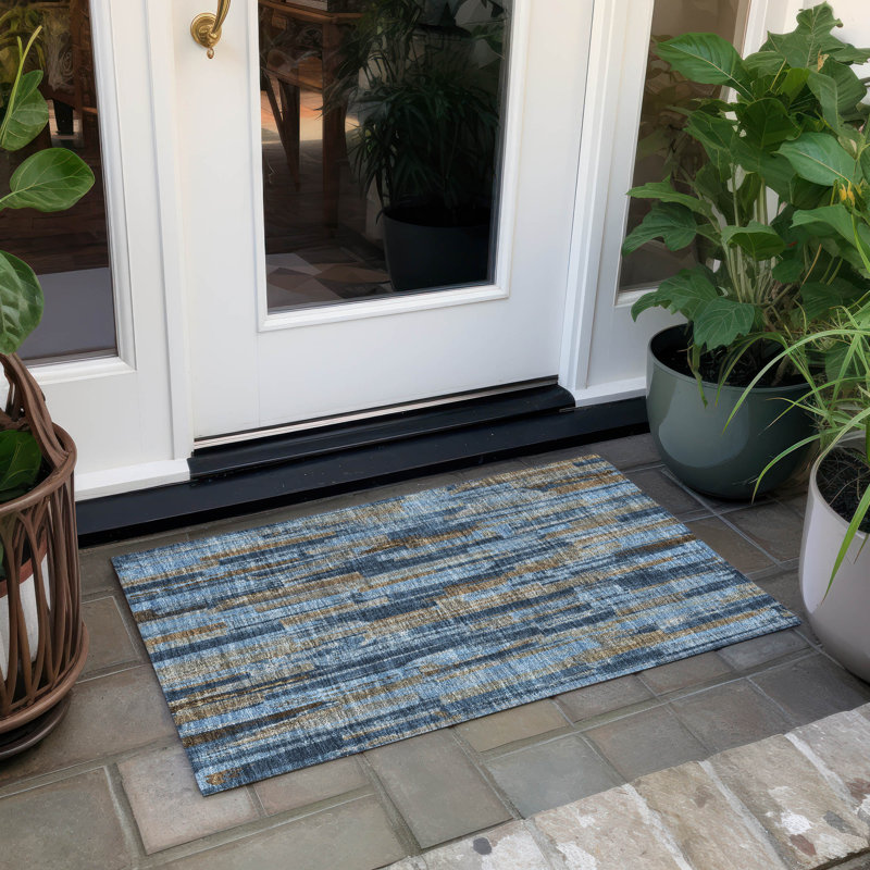 Tapis intérieur / extérieur lavable à la machine Jaramillo ACN2255, Rectangle 1 pi 8 po x 2 pi 6 po