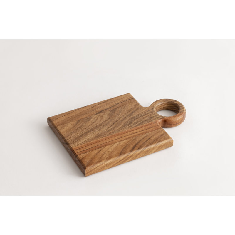Planche à découper en bois avec cerceau