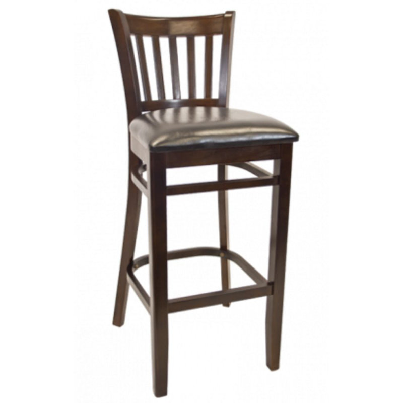 Tabouret de bar 29 po, Noyer, Noir