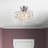 Gonzalo Transitional 3 Light Crystal Semi Flush Mount -137770151
