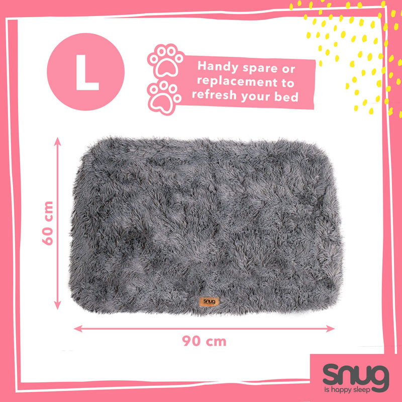 Snug Super Fluffy Replacement Cover for Pet Bed, 11cm H x 120cm W x 80cm D