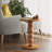 Farmhouse Pedestal Round End Table