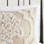 Housse de couette 3 pièces, double / grand, chenille de coton avec capitonnage et fermeture à boutons, double / grand, Shabby Chic