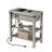 3 Tier End Table with Charging Station, Narrow Wooden Side Table with Drawer, Open Shelves, Power Outlets and Usb Ports, Small Farmhouse Sofa Side Table for Living Room