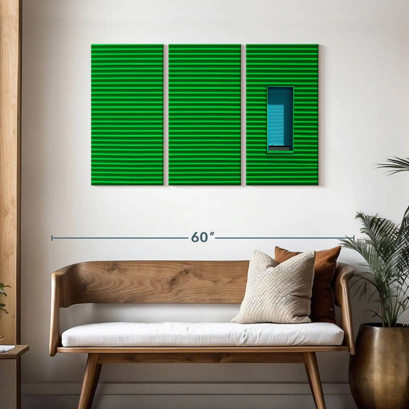 Immeuble vert vif, H 28 po x l 45 po