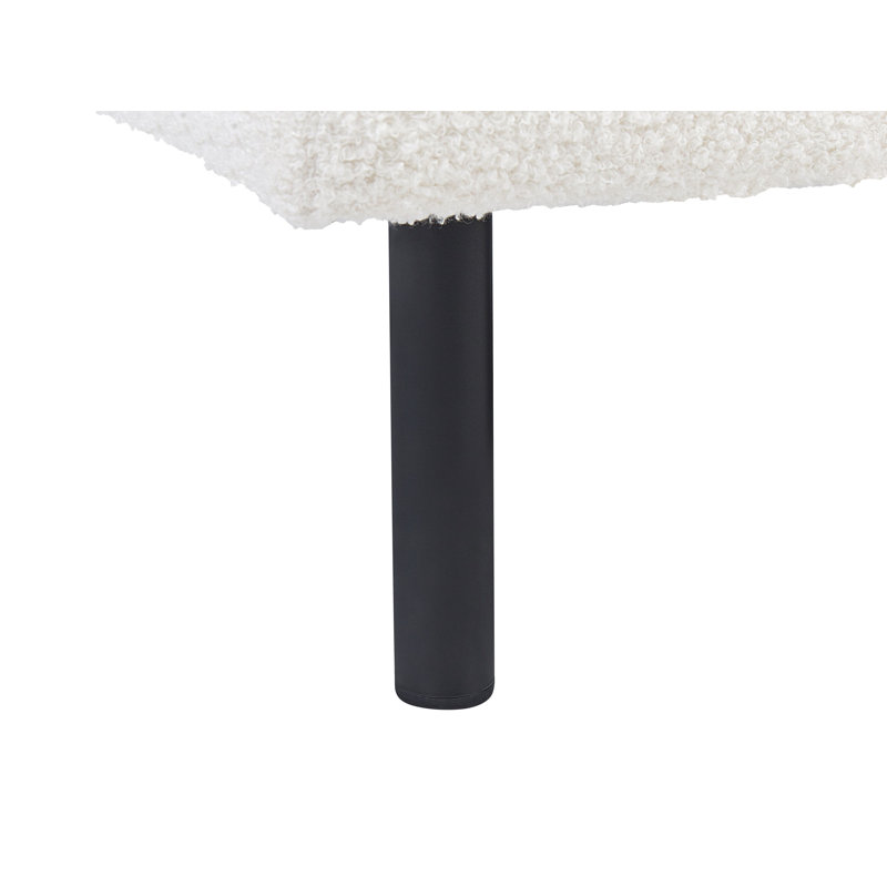 Masuda Velvet Chaise Lounge, White