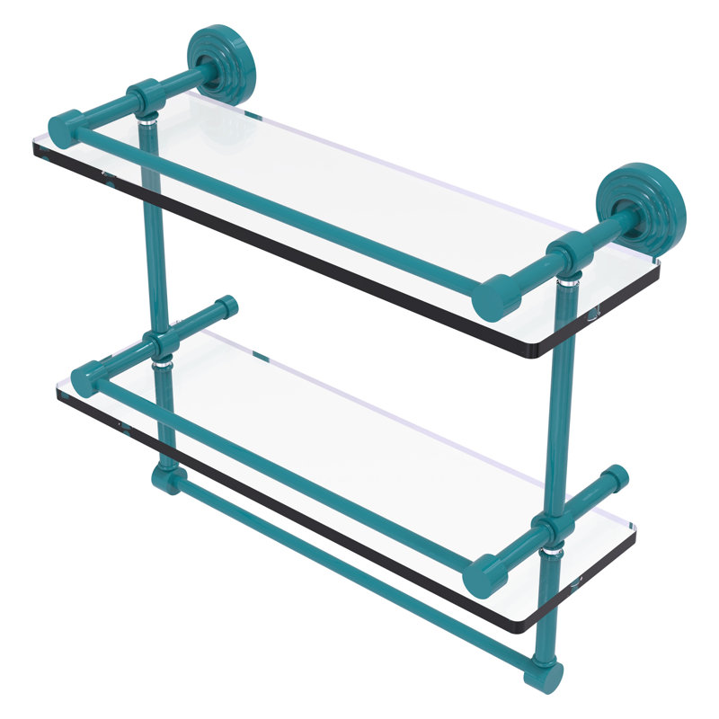 Waverly Place 2 Piece with Towel Bar, 12" H x 16" W x 5" D, Glokzin Teal