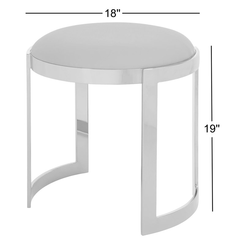 Tabouret de coiffeuse en métal Nouri - table basse avec repose-pieds Orion, Doré, Velours vert