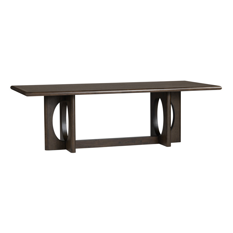 95.75 In. Brown Solid Wood Rectangle Dining Table