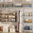 3 Tier Closet Hanging Shelves with Divider, Extra Large Closet Organizers and Storage, Clothes Hanging Organizer Clothing Sweaters Handbags Clutches Accessories