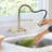 Wall Mounted Bridge Kitchen Faucet With Sprayer-111112321