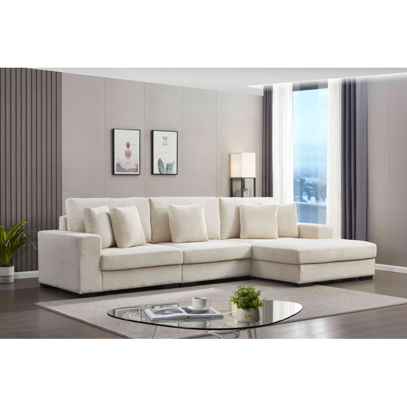Canapé modulaire 3 pièces Kaivan, Beige