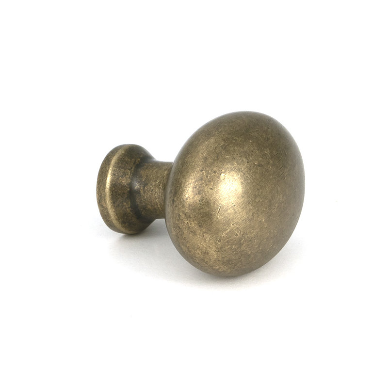 Moore Cabinet Knob, 1.26" Knob Diameter, Burnished Brass