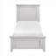 Base de lit en bois blanc compacte de taille simple, panneau classique pour chambre à coucher moderne