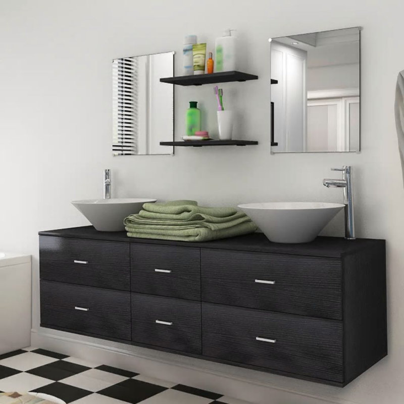 Ansel Bathroom Suite, Black