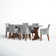 Fleur Rectangular 6 - Person 74'' Long Dining Set with Cushions