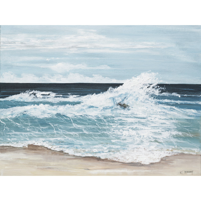 «Tide» - reproduction d'art, H 12 po x l 16 po x P 1,5 po, Toile tendue