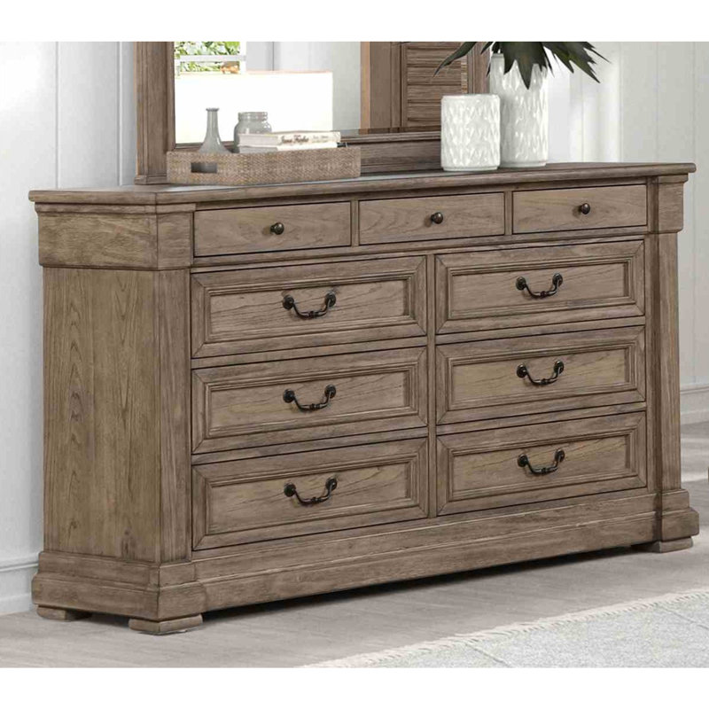 Commode à finition grise vieillie 1pc