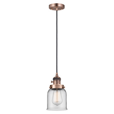 Franklin Restoration - Amberlynn - 1 Light Cord Hung Mini Pendant - On-Off Turn Switch - LED Bulb