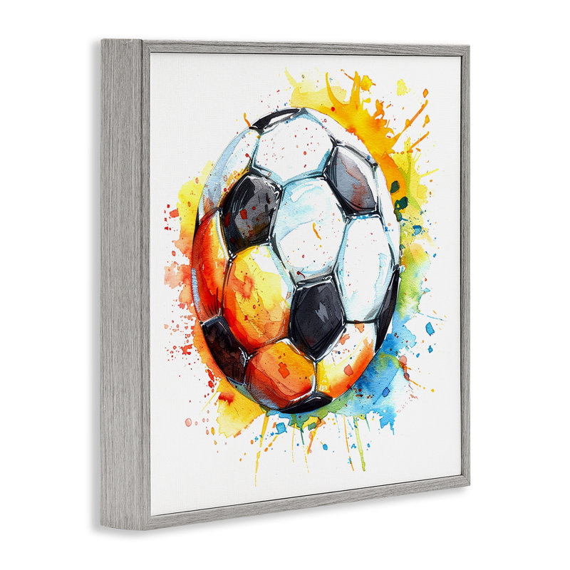  Ballon de soccer, art giclée lumineuse par LSR Design Studio, Estampe numérique Farmhouse, H 12 po x l 12 po