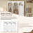 Arched Hall Tree 49.2W x 15.7D x 74.4H with Bench and Storage Cabinets Entryway Coat Rack with Hooks-857710274