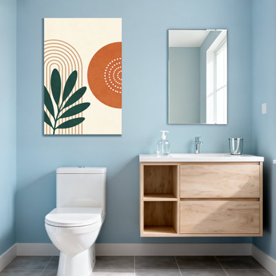 Abstract Abstract Leaf And Circle Pattern Print