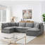 Canapé modulaire avec repose-pieds 125,5 po Brinsley-768528030
