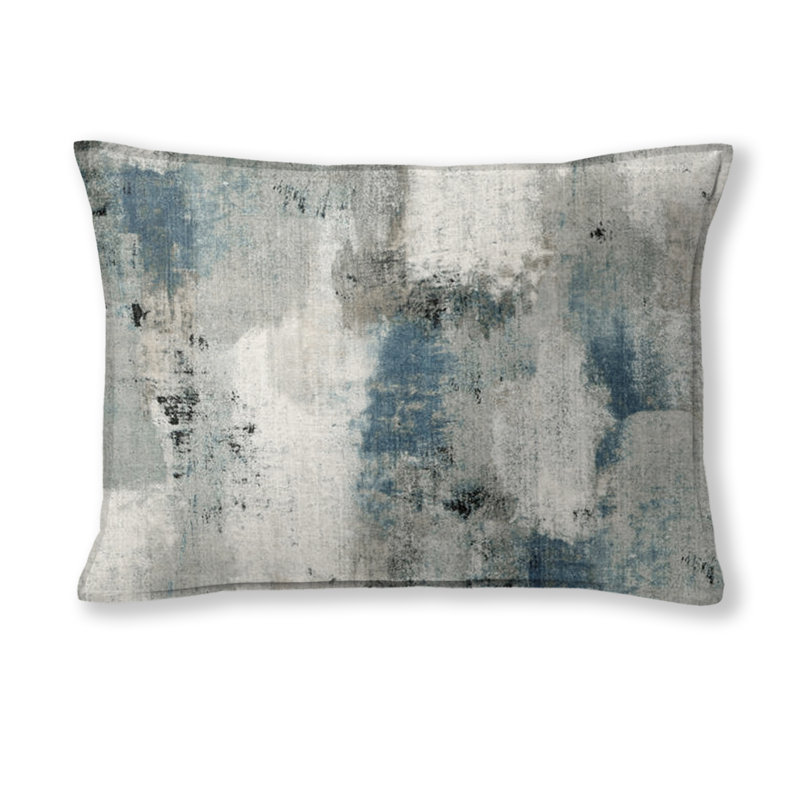 Housse de coussin rectangulaire/insert, Abstrait bleu