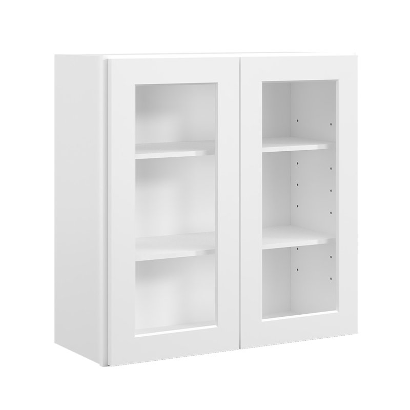 Meuble mural standard HOMEIBRO Cozy Design, 30 po L x 12 po P x 30 po H, en contreplaqué blanc Shaker, prêt à assembler