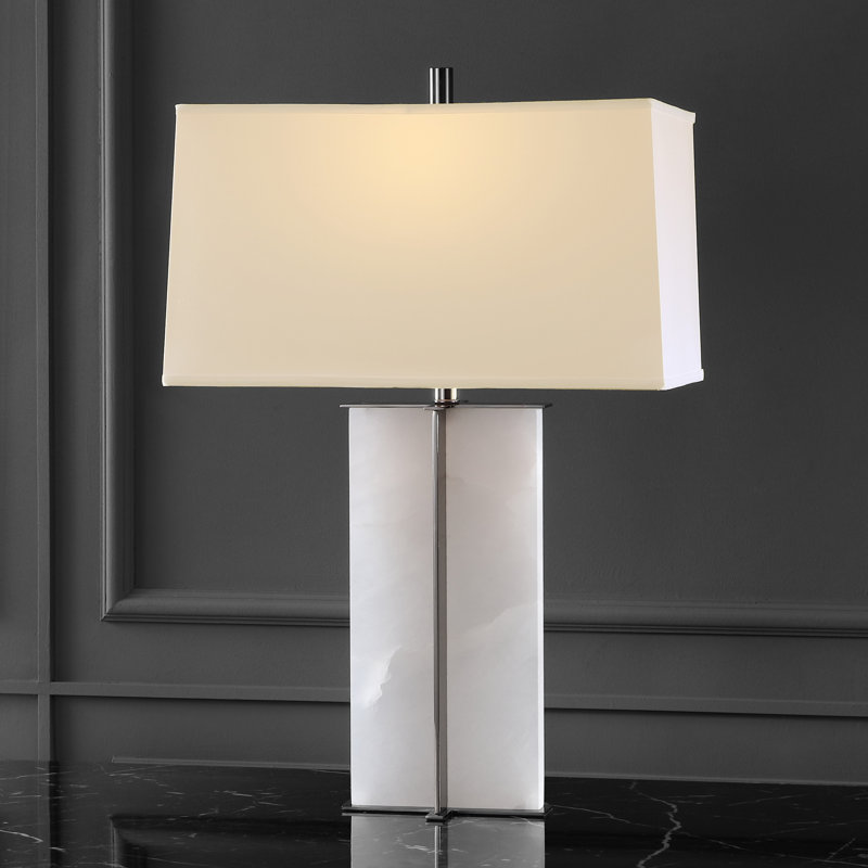 Pulcherie Table Lamp, White/Black