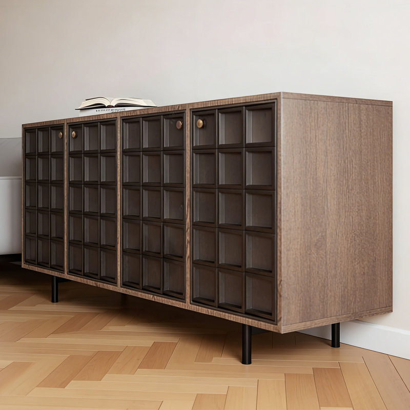 Buffet de rangement rétro multifonctionnel, H 35,43 po x l 70,86 po x P 15,74 po