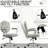 Home Office Chair, Computer Desk Chair with Button Tufted Velvet-Feel Fabric, Swivel Vanity Chair-689336142