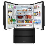 ZLINE 36" Autograph Edition 22.5 cu. ft Freestanding French Door Refrigerator with Ice Maker in Fingerprint