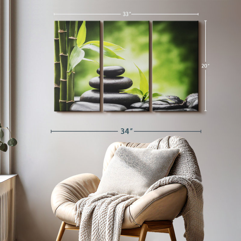 Nature «Zen Spa Canvas Print» sur, H 20 po x l 33 po x P 1,25 po