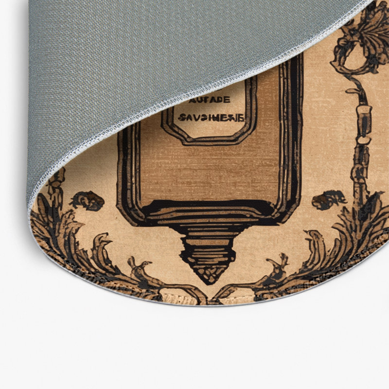 Tapis d'intérieur et d'extérieur brun français, Rond 5 pi