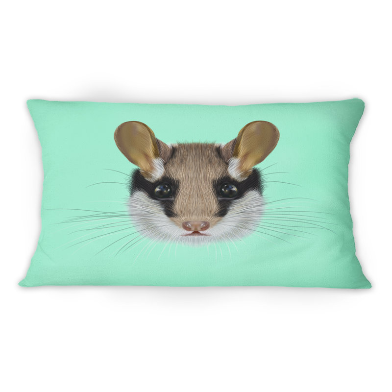 Portrait of Garden Dormouse - coussin décoratif traditionnel imprimé