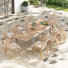 Ensemble de table de salle à manger d'extérieur 9 pièces extensible