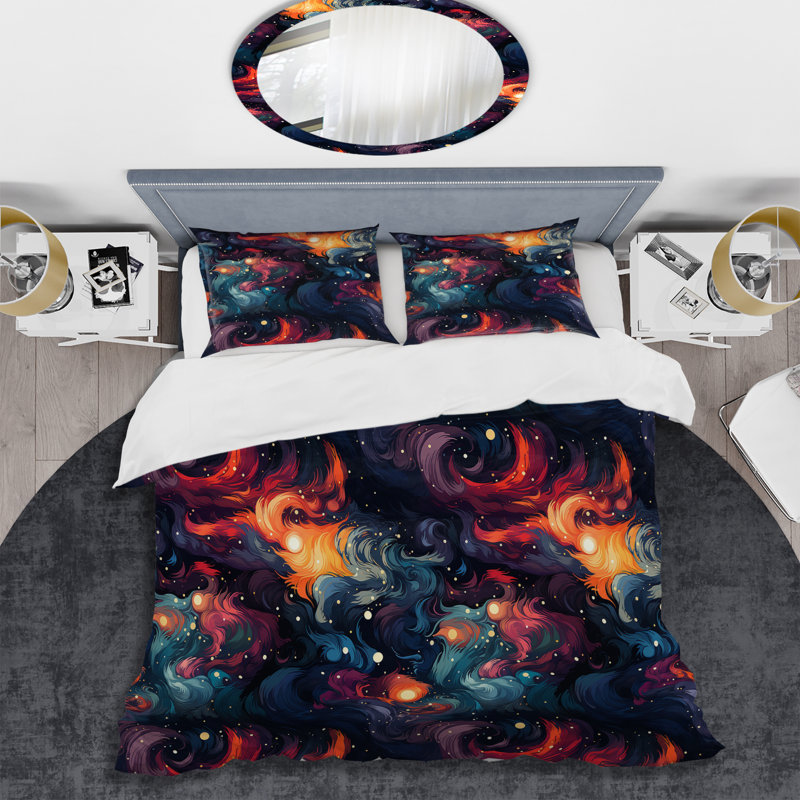 Ensemble de housse de couette Celestial Concealment Swell, Housse de couette simple + 1 taie décorative stan
